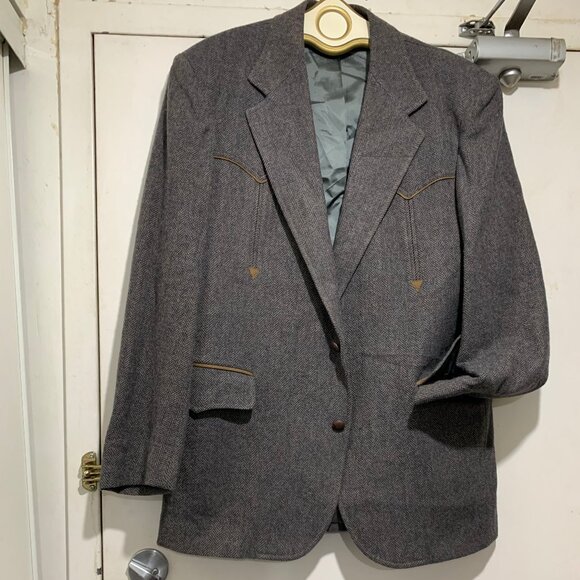 VINTAGE PENDLETON WESTERN LONG TWEED SPORT JACKETS SIZE L - Picture 5 of 13